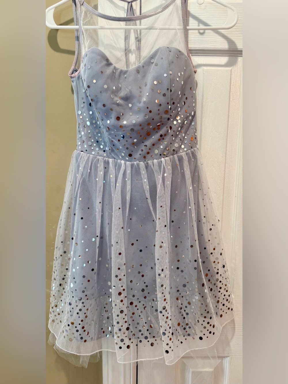 Ruby Rox Girls Blue & Silver Sequin Tulle Party Dress Size 3